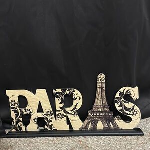 Paris Decorative Sign with Eiffel Tower Design